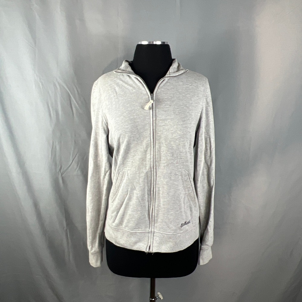 Carhartt Full Zip Jacket Womens Medium 8-10 Heather Gray French Terry Mock Neck